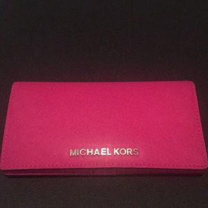 Michael Kors Fuchsia Large Slim Wallet